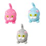 HTI - Lot de 12 peluches élastiques de chatons, 3 couleurs différentes, jeu multilingue, pour 3 ans et plus
