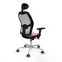 Piqueras y Crespo Chaise de Bureau 3D086G1 Rose avec Appui-tête