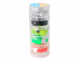 Innspiro Set de Gemmes Acryliques Carrées Couleurs Fluo 12x12mm