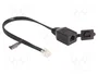 DELOCK Câble téléphonique plat RJ12 avec clapet 0,2m noir