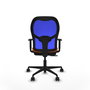 PIQUERAS Y CRESPO Chaise de Bureau Jorquera Orange Maille Bleue