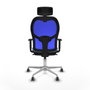 Piqueras y Crespo Chaise de Bureau 1D086G2 Bleu ciel avec Appui-tête