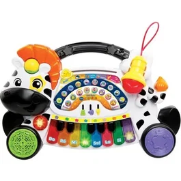 Vtech Baby - Piano Zebre Jungle Rock - Jouet Musical Enfant avec Piano Lumineux, Micro et Mélodies - À partir de 18 mois