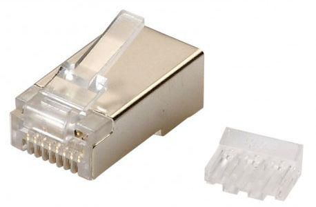 Lanview Prise RJ45 FTP Cat6 pour câbles AWG 24-26 conducteur solide/stranded, 10 pièces - Idéale pour installation de caméras IP Lanview Prise RJ45 FTP Cat6 pour câbles AWG 24-26 conducteur solide/stranded, 10 pièces - Idéale pour installation de caméras IP
