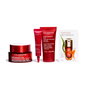 Clarins - Coffret Multi-Intensive Super Restorative : Crème Jour Réparatrice Visage 50 ml, Crème Nuit 15 ml, Sérum Total Eye Lift 7 ml + Échantillon Double Serum 0,9 ml