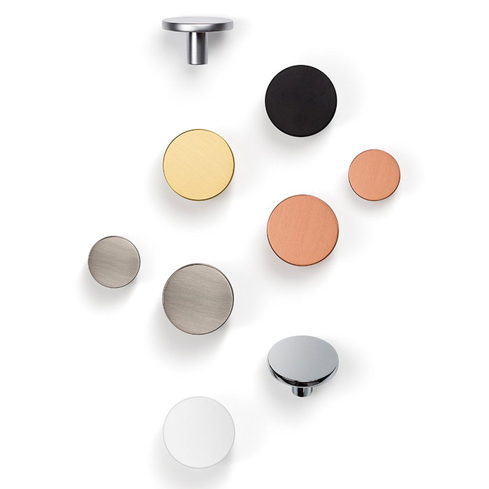 Viefe Bouton de meuble Como finition Chrome Brillo, Ø26mm, Zamak