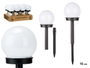 Ibergarden Balise Solaire Balle Lumière Blanche 10 cm Plastique Blanc Noir (Set de 12)