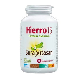SURA VITASAN Hierro 15, 90 capsules