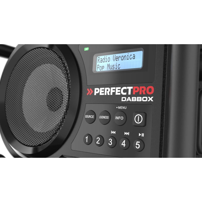 PerfectPro DABBOX Job Site Radio - Noir