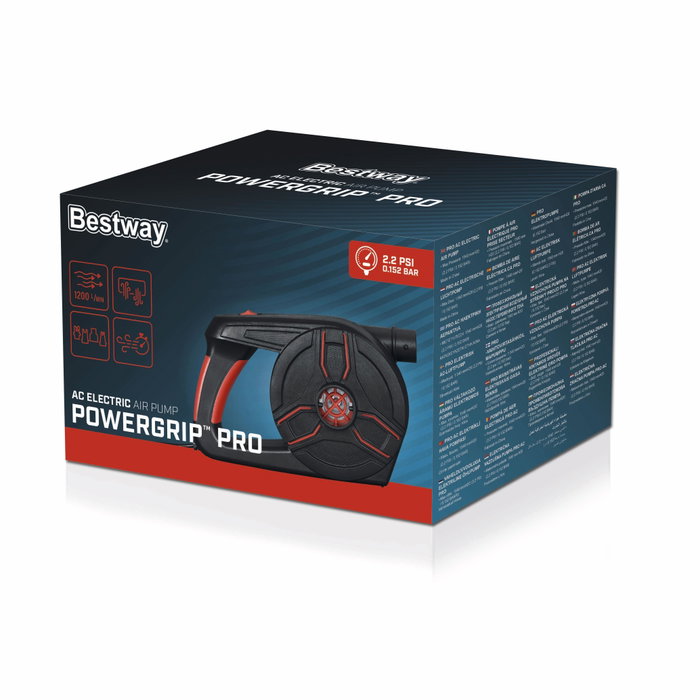 Bestway 62247 Gonfleur Électrique Pro 1200 L/min pour Piscines, Lits et Bateaux Gonflables Bestway 62247 Gonfleur Électrique Pro 1200 L/min pour Piscines, Lits et Bateaux Gonflables