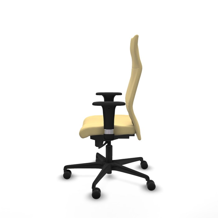 Piqueras Y Crespo Fauteuil Albacete, Similicuir Crème, Mécanisme Synchrone