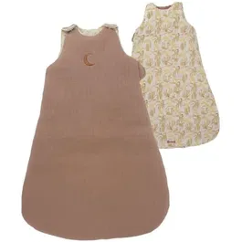 DOMIVA Gigoteuse Réversible Honey Moon 0-6 mois (70 cm) - Coton et Velours Côtelé, TOG 3, Norme NF EN 16781 - Pour Pièce de 16°C à 18°C