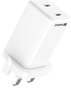 Sandberg Chargeur Secteur Double USB-C PD 65W (UK) - Alimentation Compacte pour PC Portable et Smartphone avec 2 Ports Rapides