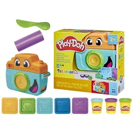 Play-Doh Mes Petites Photos Starters - Jeu de Pâte à Modeler avec Caméra Factice, 7 Accessoires, Tapis d'Activité, Jouet Enfant Classique Dès 2 Ans