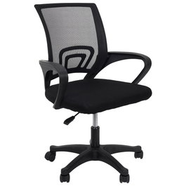 Home Deco Factory Chaise de bureau noire réglable