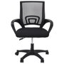 Home Deco Factory Chaise de bureau noire réglable