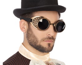 Atosa Gafas Steampunk Doré Homme Adulte