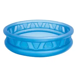 Intex Soft Side Pool - Piscine gonflable ronde bleue pour enfant et famille, 188x46 cm, 666 litres, 3 chambres à air, bonde de vidange, dès 3 ans