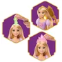 Disney Princesses Raiponce JHL46 - Poupée aux cheveux magiques lumineux avec diadème, Pascal et 7 accessoires