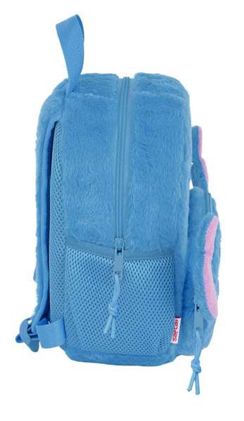 Safta Mochila peluche guarderia Stitch 22x27x10cm - Sac à dos en peluche personnage Disney pour garderie, 36 mois