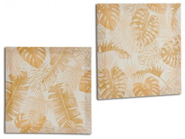 GIFTDECOR Lot de 36 toiles 28x28 cm couleur feuille naturelle