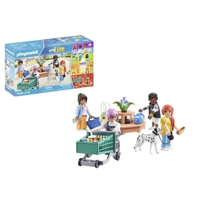 Playmobil 71541 - Set My Figures Shopping - My Life - 80 pièces - Jeu de construction à partir de 5 ans