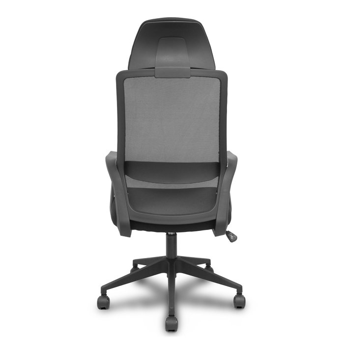 Chaise Pro534 Mécanisme d'inclinaison tissu Noir Base pyramidale noire Accoudoirs fixes Appui-tête 1D Roulettes en nylon 50 mm