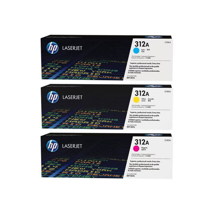 HP Multipack de toner 312A CF440AM (Cyan, Magenta, Jaune)