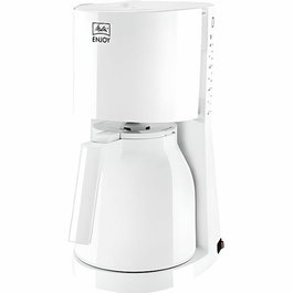 Melitta Cafetière Filtre Enjoy II Therm - 12 Tasses - 1000W - Verseuse Verre - Arrêt Auto - Blanc
