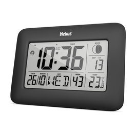 Mebus 46732 Horloge murale digitale noire