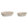 Set de basket Home ESPRIT Blanc Naturel Bambou Rotin 29 x 22 x 7 cm