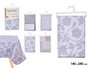 Kinvara Nappe Rectangulaire Motifs Couleurs Froides 140 x 240 cm (Set de 24)