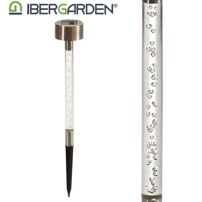 Ibergarden Balise Solaire Plastique Acier Inoxydable Acrylique 5,5 x 34,7 x 5,5 cm (Set de 24)