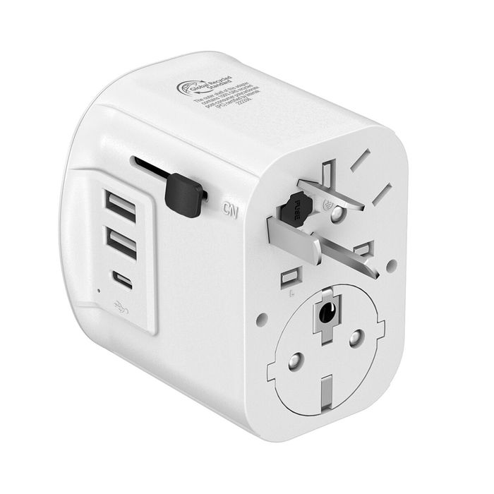 Adaptateur Prise Universelle de Voyage Muvit MCADP0006 Blanc 150 W 15 w Adaptateur Prise Universelle de Voyage Muvit MCADP0006 Blanc 150 W 15 w