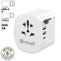 Adaptateur Prise Universelle de Voyage Muvit MCADP0006 Blanc 150 W 15 w