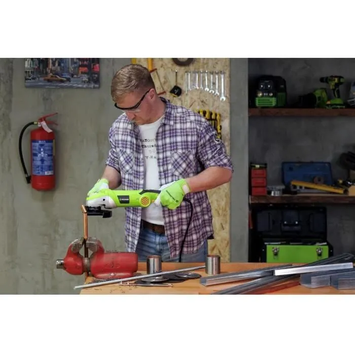 Fieldmann Meuleuse d'angle 1400 W FDB 201401-E - Disque 150 mm - Vitesse réglable 4000-8600 tr/min - Pour coupe, meulage et polissage