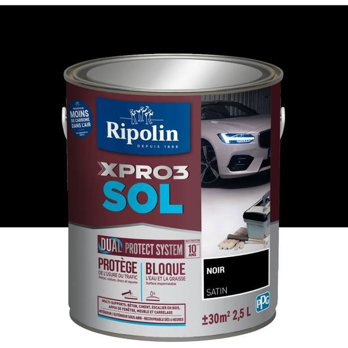 Ripolin Peinture sol XPRO3 SOL Noir Mat 2,5L