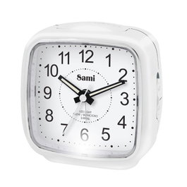 SAMI Réveil Sami grande taille silencieux avec lumière LED noire