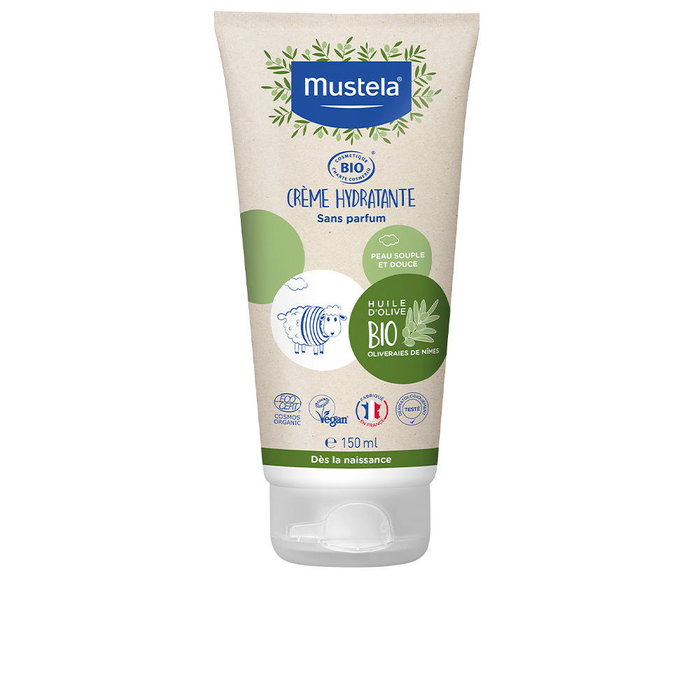 Mustela Crème Hydratante Bébé Bio 150 ml - Aloe Vera Bio & Huile d'Olive Bio - Peaux Sensibles Mustela Crème Hydratante Bébé Bio 150 ml - Aloe Vera Bio & Huile d'Olive Bio - Peaux Sensibles