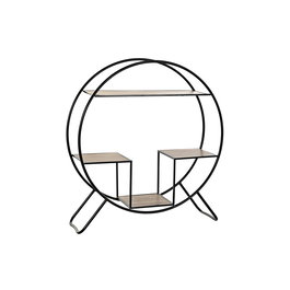 Étagère DKD Home Decor Noir Gris clair Métal Sapin 90 x 30 x 100 cm (1)