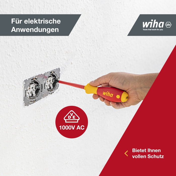 Wiha 320NK6 SoftFinish electric - Jeu de 6 tournevis isolés Wiha 320NK6 SoftFinish electric - Jeu de 6 tournevis isolés