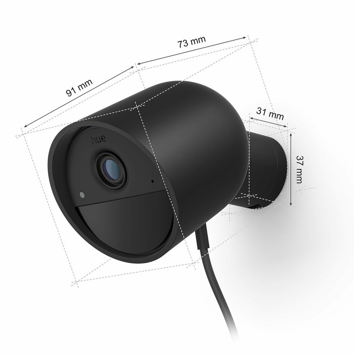 Philips Hue Secure Cam - Caméra de surveillance filaire HD 1080p - Noir