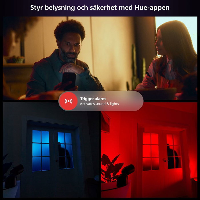 Philips Hue Secure Cam - Caméra de surveillance filaire HD 1080p - Noir