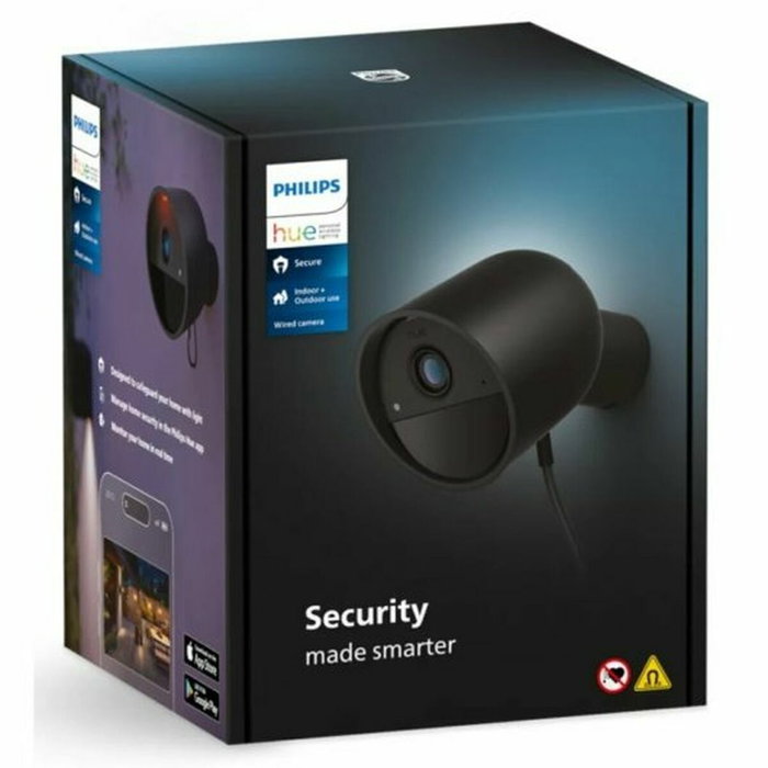 Philips Hue Secure Cam - Caméra de surveillance filaire HD 1080p - Noir