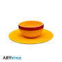 Abystyle Set Bol et Soucoupe One Piece Chapeau de Paille Luffy - Porcelaine 250 ml