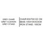 Chaise de jardin Home ESPRIT Crème Gris clair 93 X 70 X 122 CM