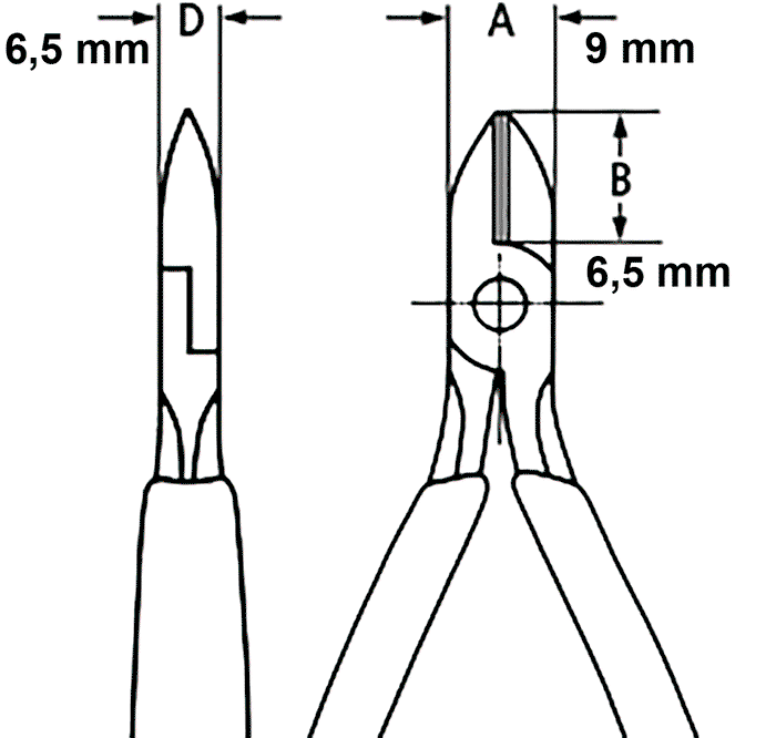 KNIPEX Pince coupante de précision latérale ESD 120 mm
