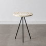 BigBuy Home Table d'appoint Noir Beige Ronde