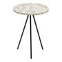 BigBuy Home Table d'appoint Noir Beige Ronde