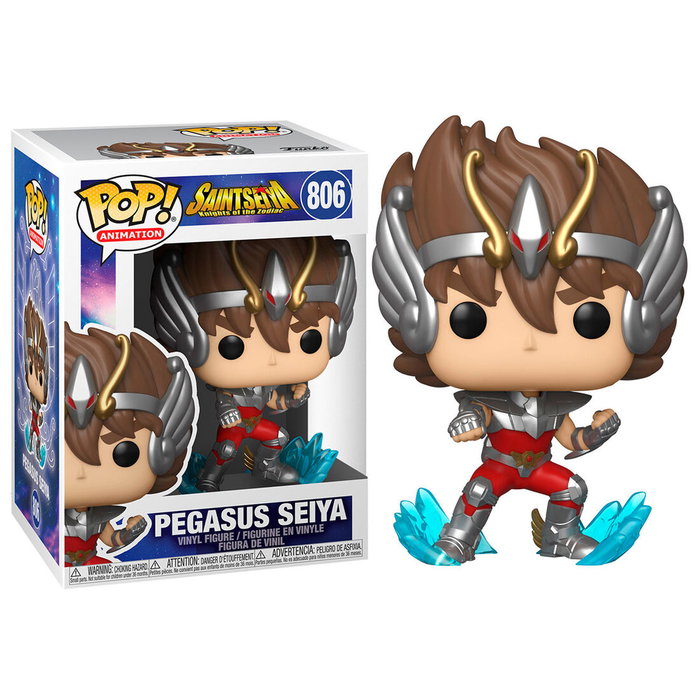 FUNKO POP Saint Seiya - Figurine Seiya avec Chevalier du Zodiaque Pégasus en Vinyl de 9 cm dans sa boîte fenêtre